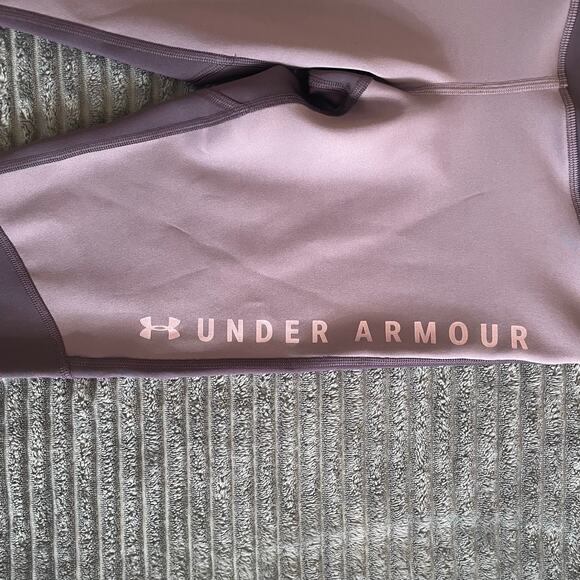 Under Armour ColdGear Compression Leggings Womens Medium Purple Active Pants - Picture 3 of 8